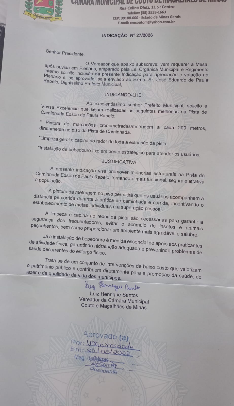indicação 27/2026