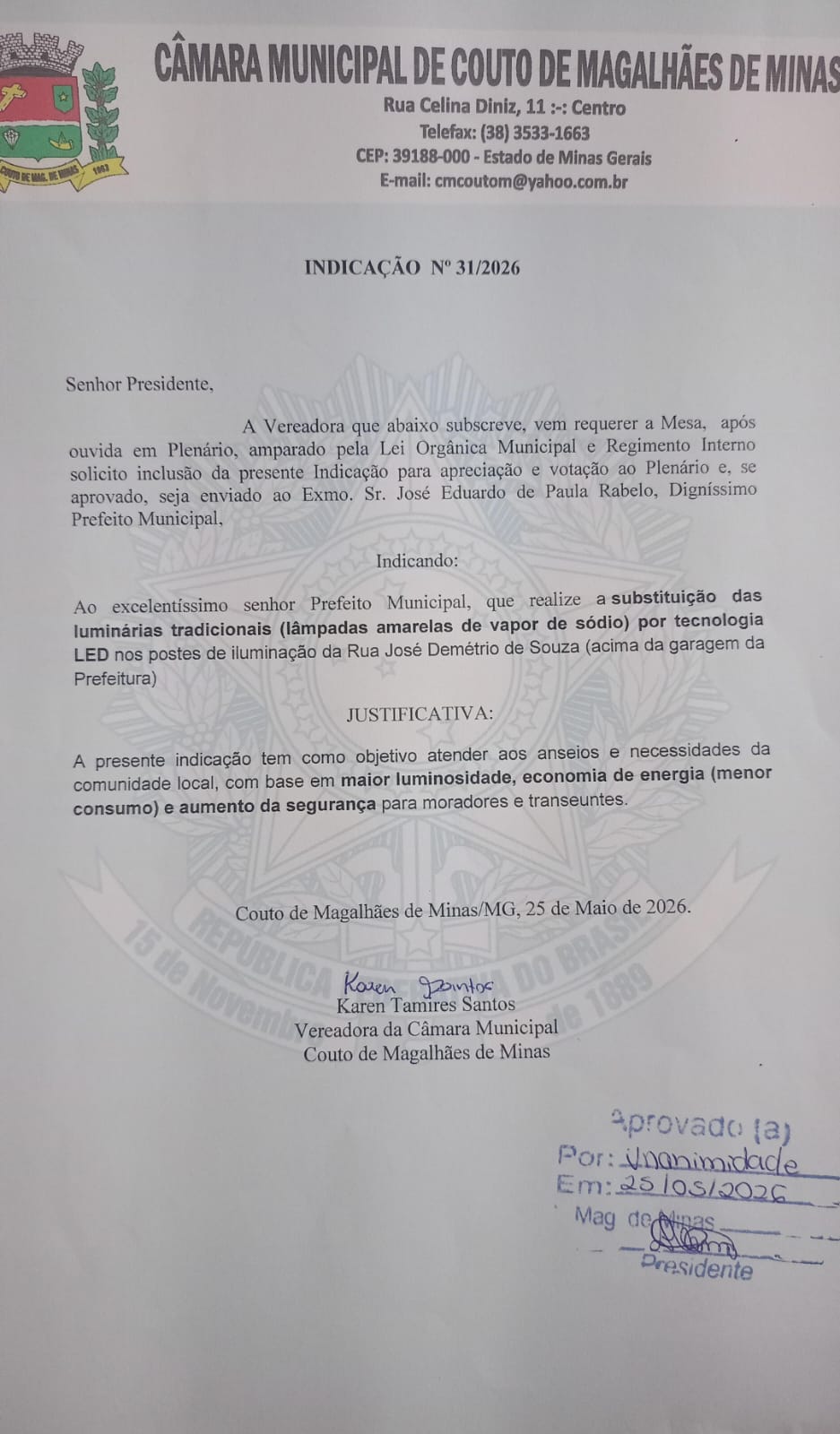 indicação 31/2026